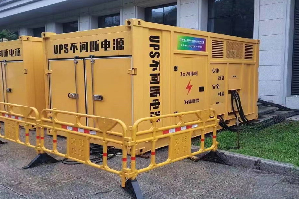 金山发电机租赁施工现场
